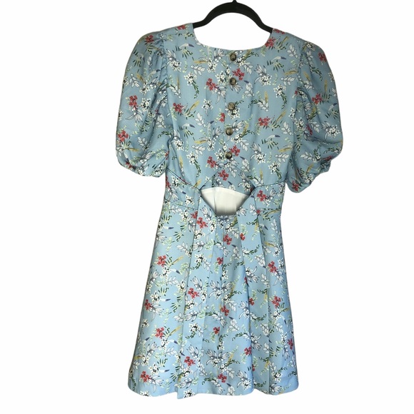 N12H CHARLOTTE DRESS FLORAL PRINTS PUFFY SLEEVES - Picture 4 of 6